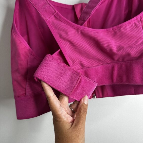 SheFit Ultimate Sports Bra Womens 6Luxe Pink Zip Front Adjustable High Impact - Picture 7 of 8